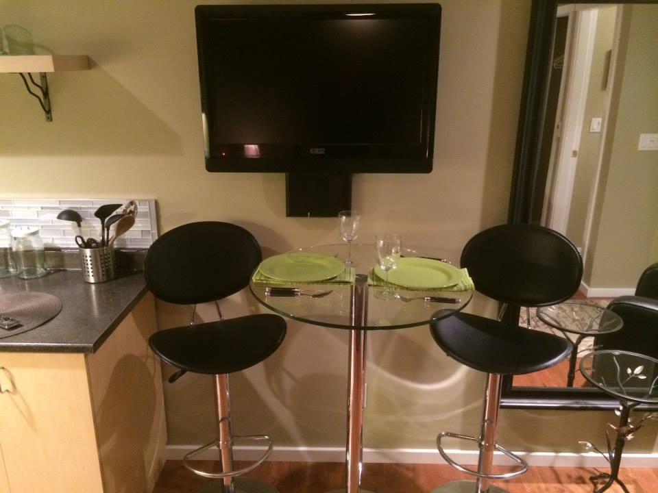 Mira Dining table at Suite Amour Hobby Farm and Bed and Breakfast, Qualicum Beach BC
